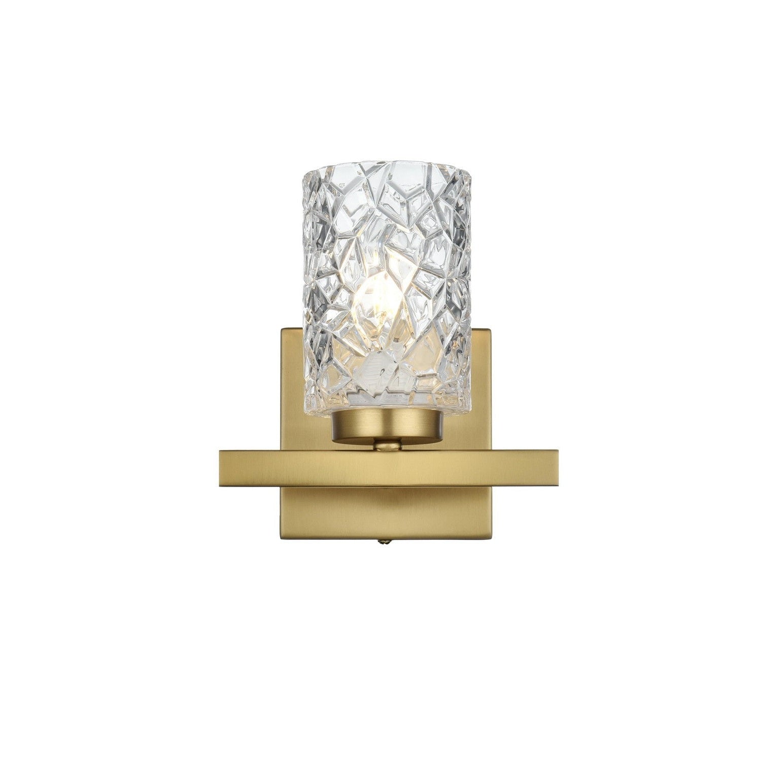 Elegant Lighting - LD7025W7SG - One Light Wall Sconce - Cassie - Satin Gold and Clear