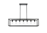 Elegant Lighting - LD723D47BK - Seven Light Pendant - Judah - Black