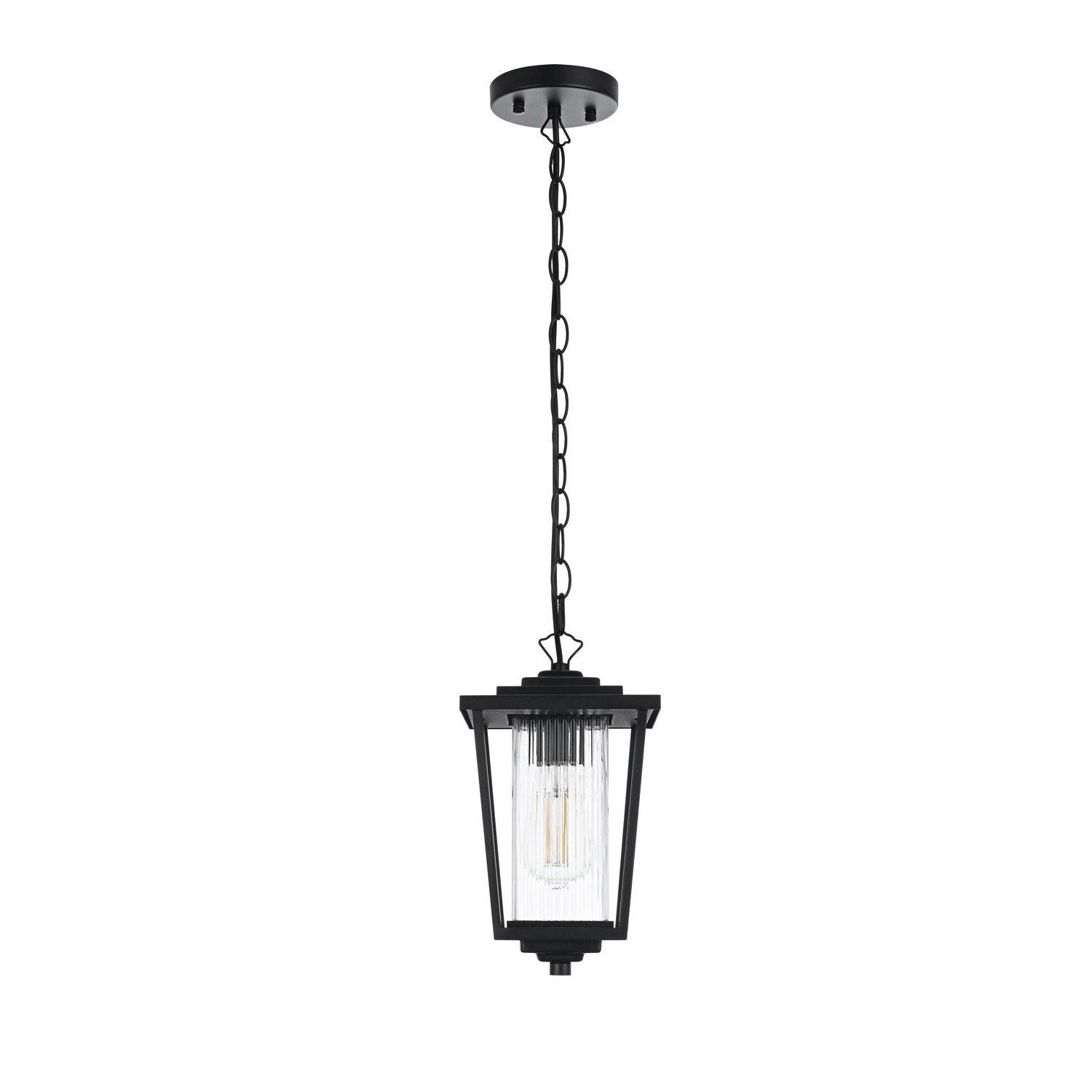 Elegant Lighting - OD305H13BK - One Light Outdoor Pendant - York - Black