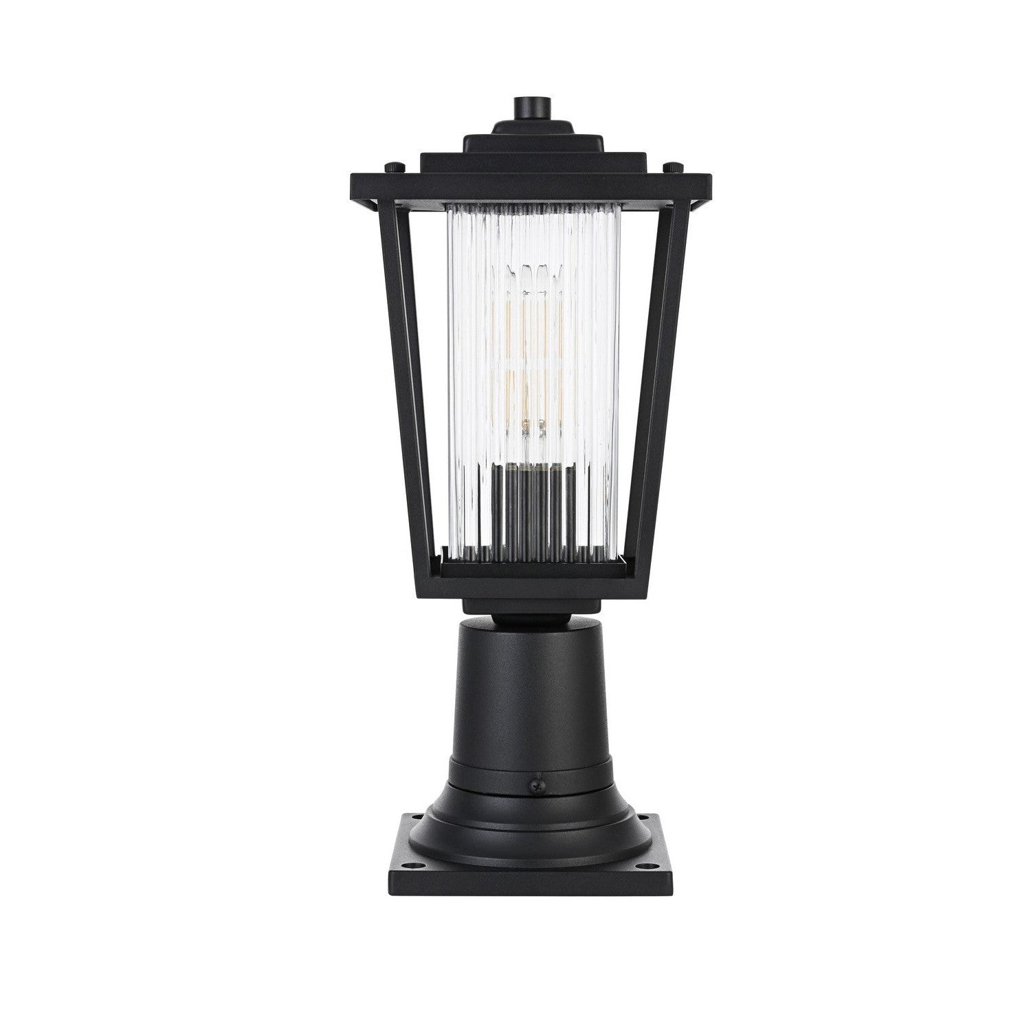 Elegant Lighting - OD305P16BK - One Light Outdoor Post Mount - York - Black