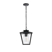 Elegant Lighting - OD306H14BK - One Light Outdoor Pendant - Gaul - Black