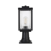 Elegant Lighting - OD308P17BK - One Light Outdoor Post Mount - Ludlow - Black