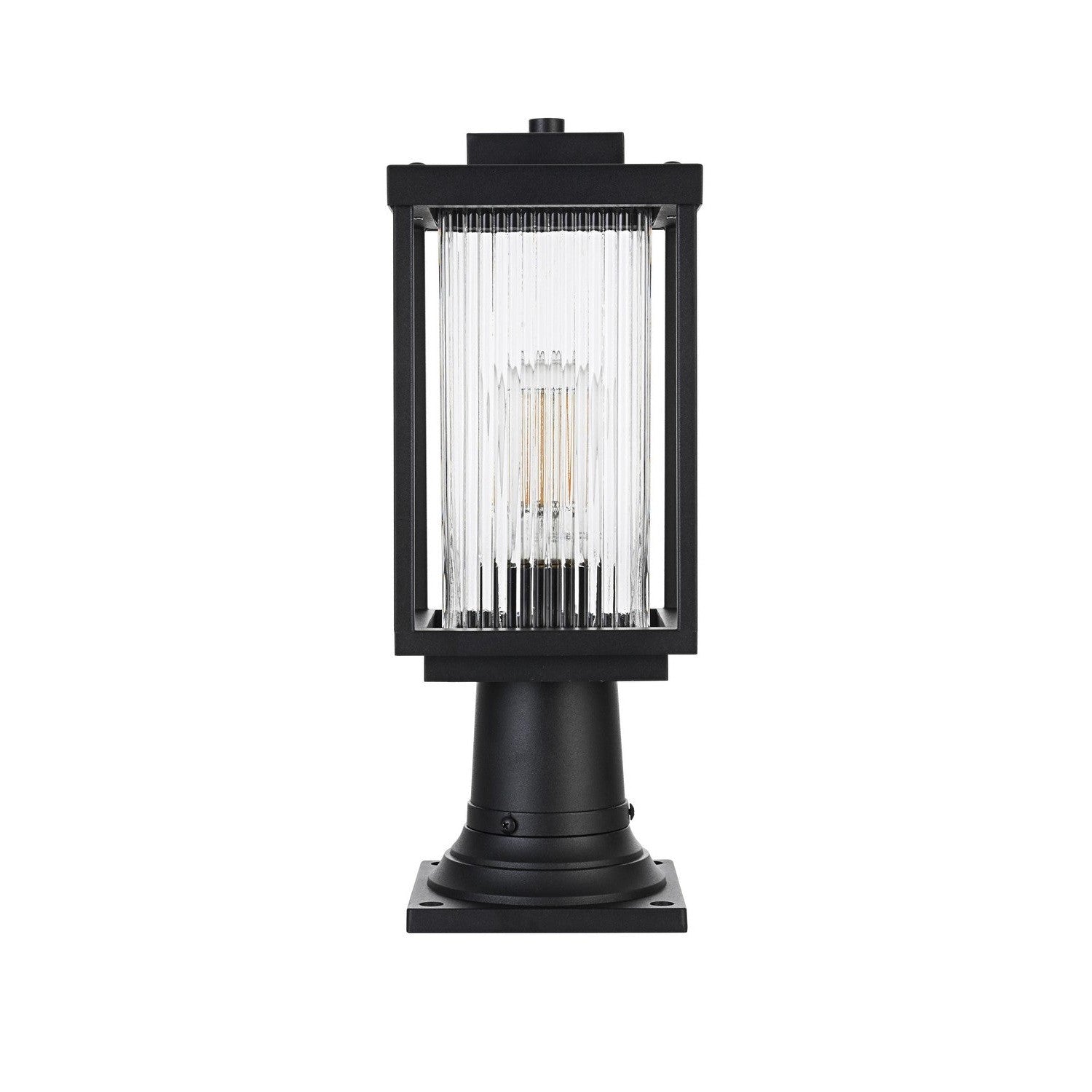 Elegant Lighting - OD308P17BK - One Light Outdoor Post Mount - Ludlow - Black