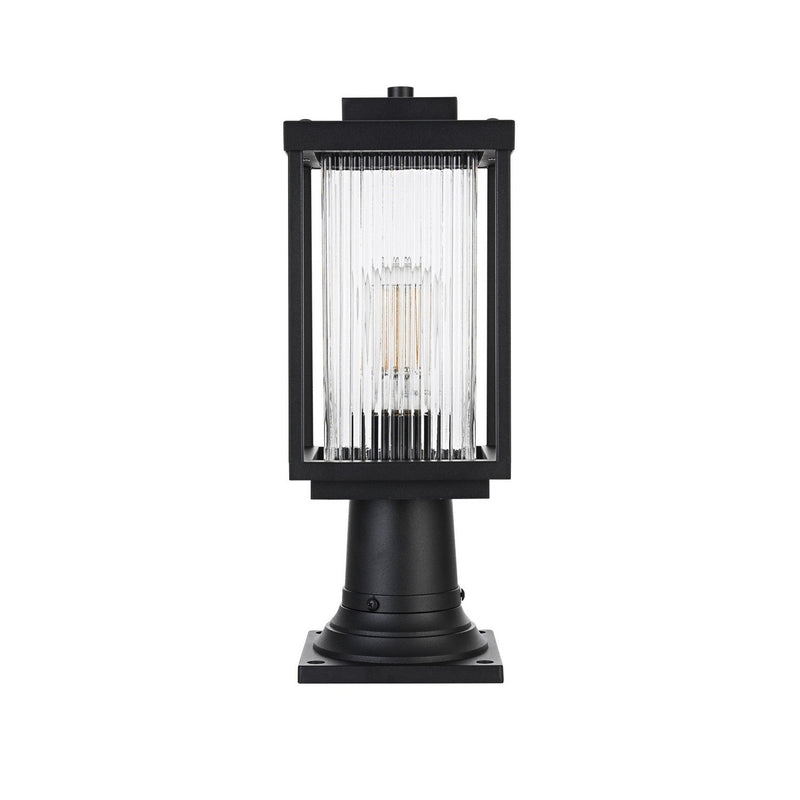 Elegant Lighting - OD308P17BK - One Light Outdoor Post Mount - Ludlow - Black