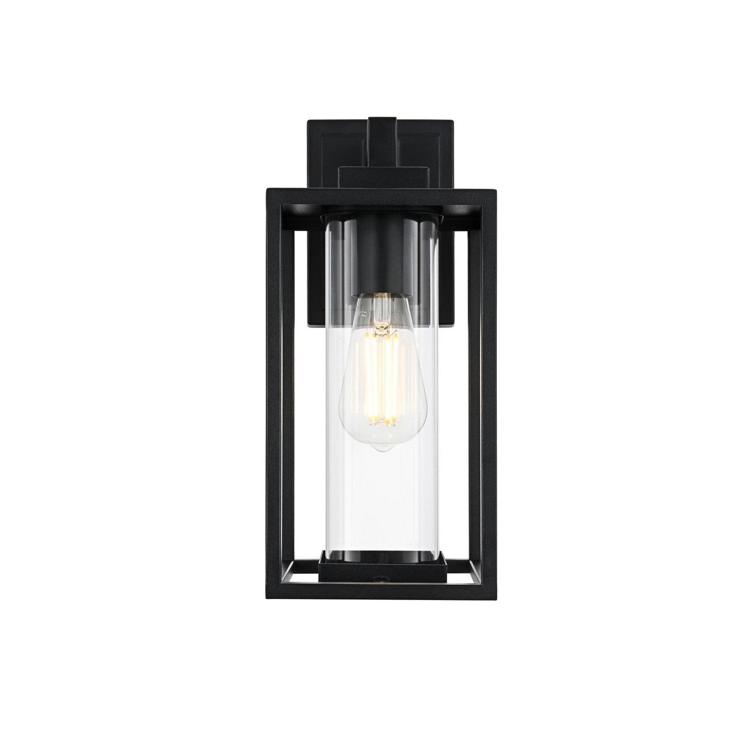 Elegant Lighting - OD310W14BK - One Light Outdoor Wall Sconce - Memphis - Black