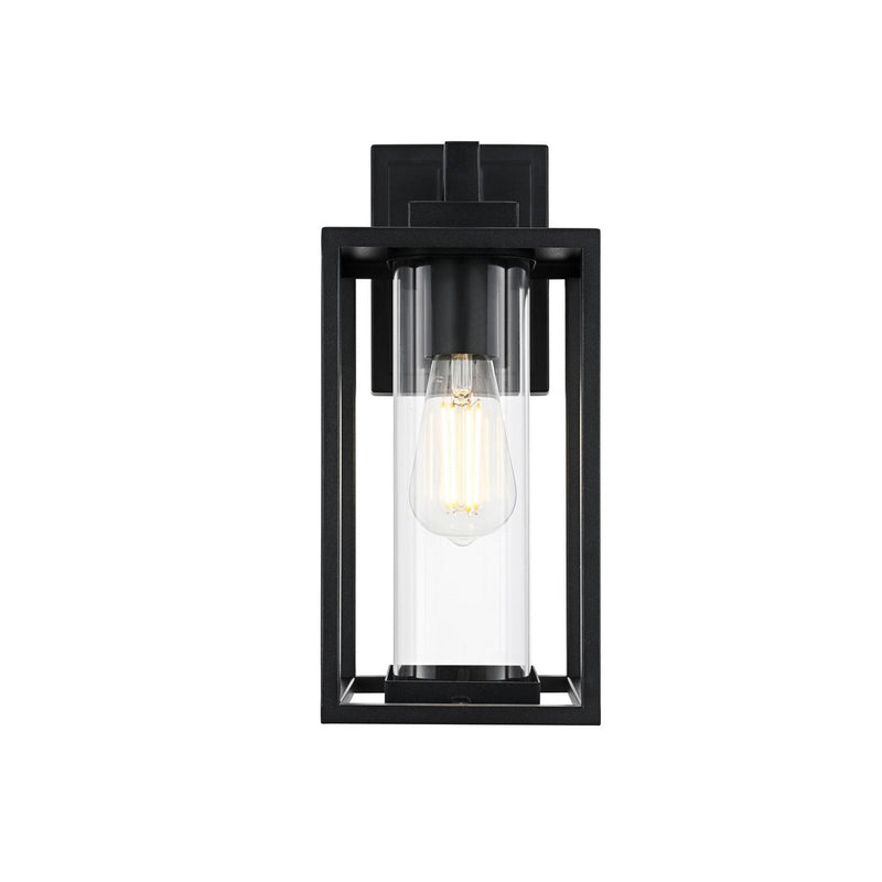Elegant Lighting - OD310W14BK - One Light Outdoor Wall Sconce - Memphis - Black
