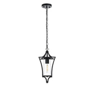 Elegant Lighting - OD311H15BK - One Light Outdoor Pendant - Belgrade - Black