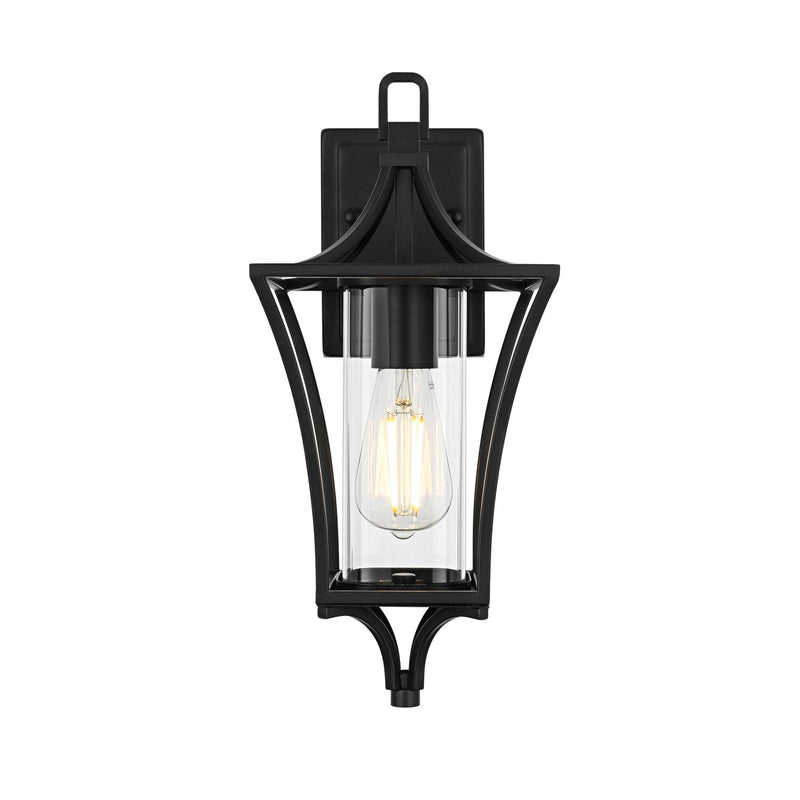 Elegant Lighting - OD311W16BK - One Light Outdoor Wall Sconce - Belgrade - Black
