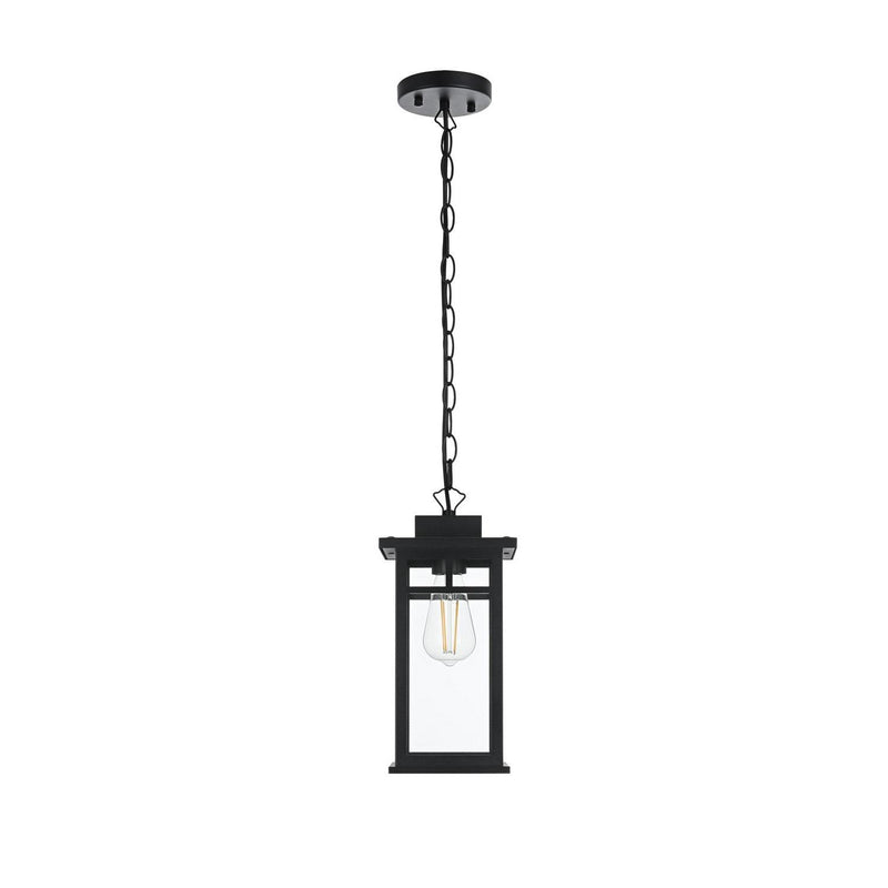 Elegant Lighting - OD313H14BK - One Light Outdoor Pendant - Mercer - Black