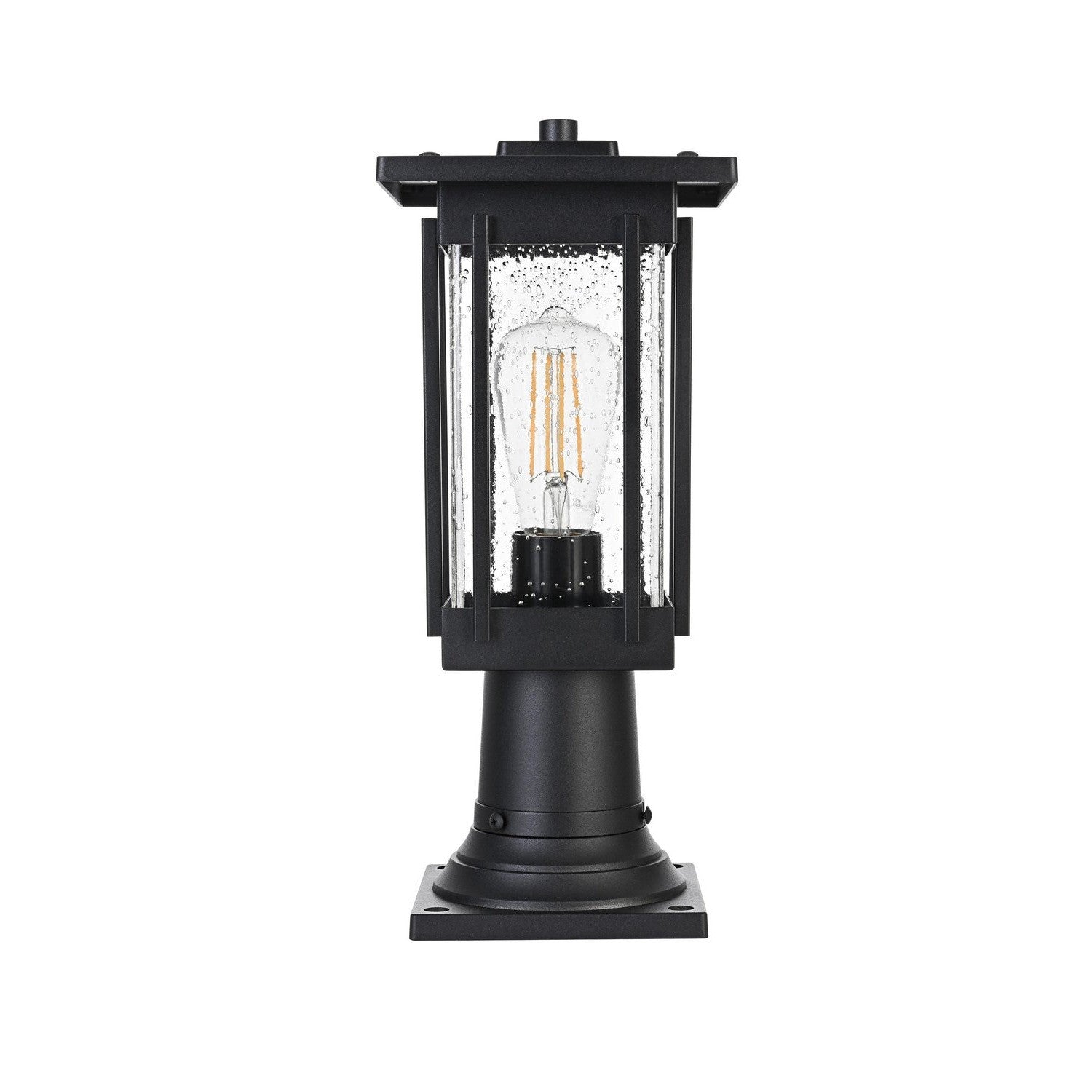 Elegant Lighting - OD322P16BK - One Light Outdoor Post Mount - Melvale - Black