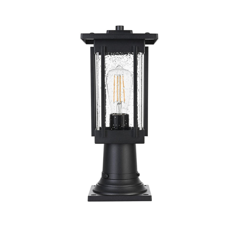 Elegant Lighting - OD322P16BK - One Light Outdoor Post Mount - Melvale - Black