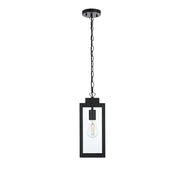 Elegant Lighting - OD330H15BK - One Light Outdoor Pendant - Hilton - Black