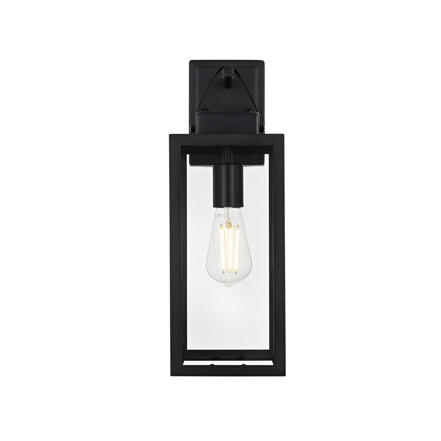 Elegant Lighting - OD330W18BK - One Light Outdoor Wall Sconce - Hilton - Black