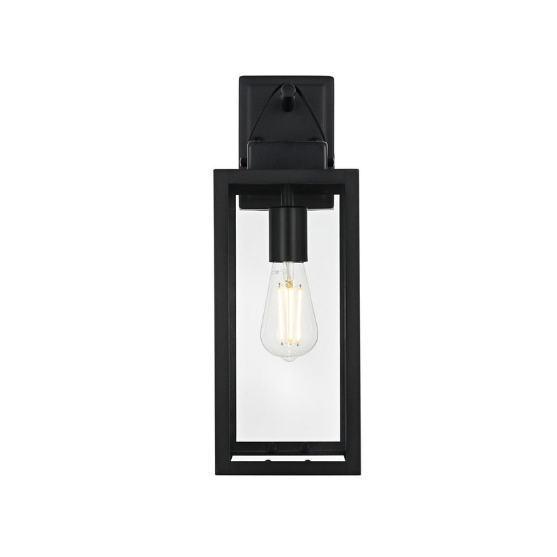 Elegant Lighting - OD330W18BK - One Light Outdoor Wall Sconce - Hilton - Black