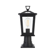 Elegant Lighting - OD332P17BK - One Light Outdoor Post Mount - Cayman - Black