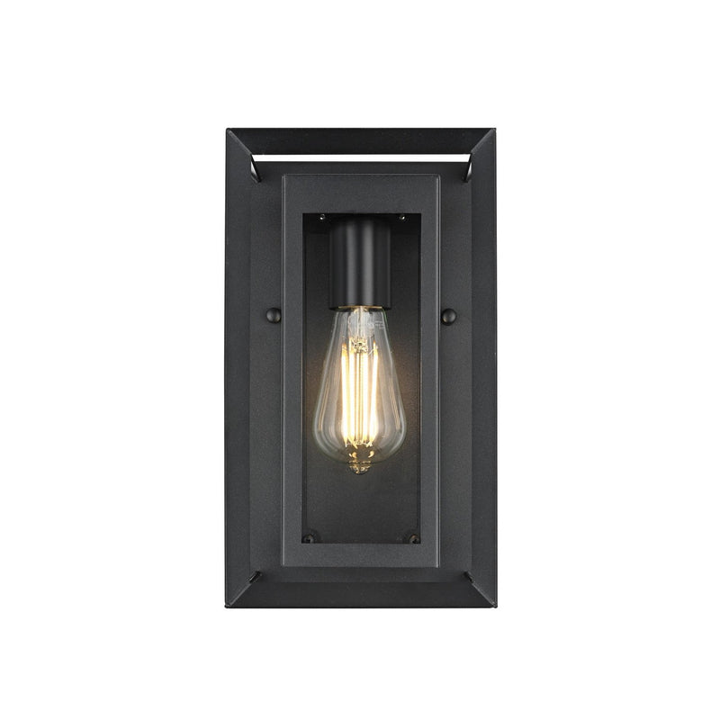 Elegant Lighting - OD355W12BK - One Light Outdoor Wall Sconce - Etting - Black