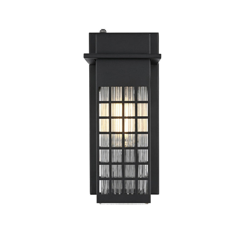 Elegant Lighting - OD360W12BK - One Light Outdoor Wall Sconce - Palmer - Black