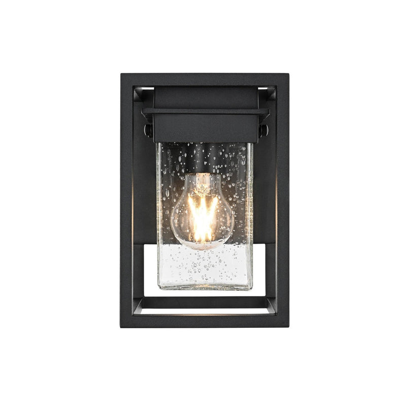 Elegant Lighting - OD366W9BK - One Light Outdoor Wall Sconce - Morse - Black