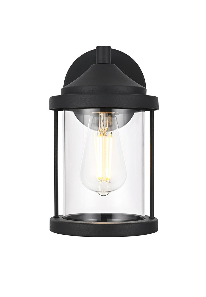 Elegant Lighting - OD402W10BK - One Light Outdoor Wall Sconce - Roy - Black