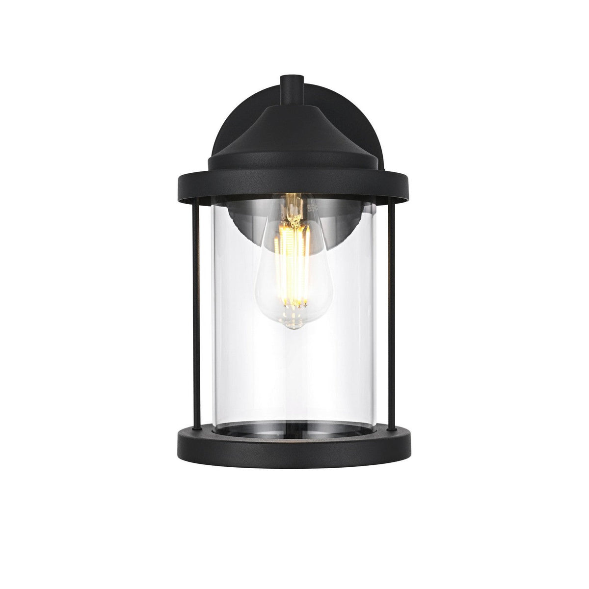 Elegant Lighting - OD402W12BK - One Light Outdoor Wall Sconce - Roy - Black