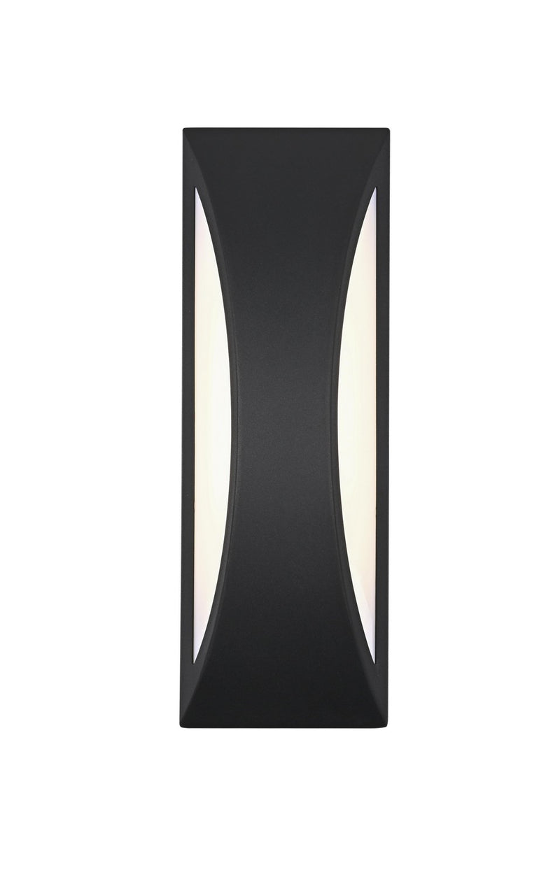 Elegant Lighting - OD407W18BK - LED Outdoor Wall Sconce - Zayn - Black
