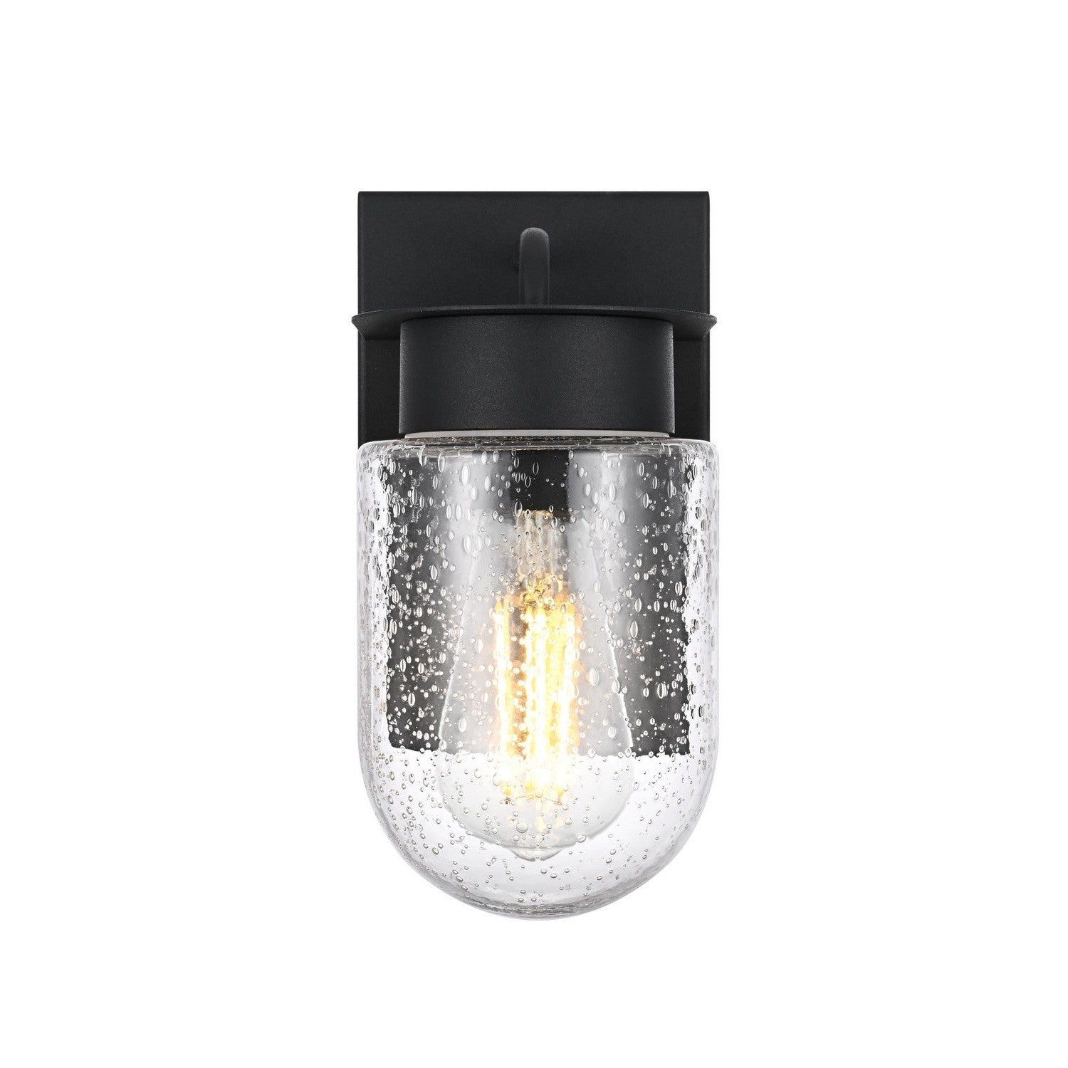 Elegant Lighting - OD414W8BK - One Light Outdoor Wall Sconce - Rafael - Black