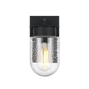 Elegant Lighting - OD414W8BK - One Light Outdoor Wall Sconce - Rafael - Black