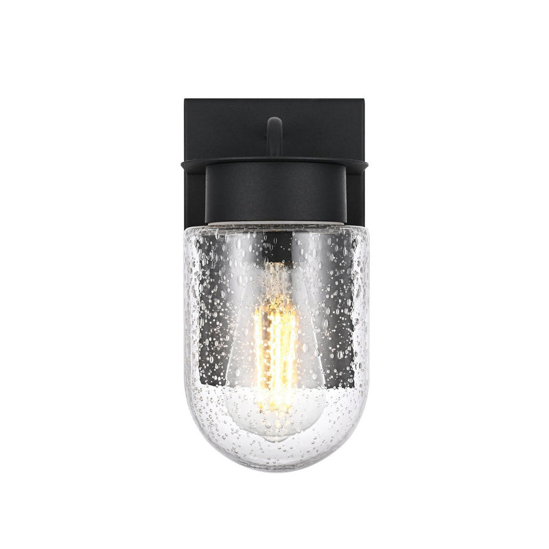 Elegant Lighting - OD414W8BK - One Light Outdoor Wall Sconce - Rafael - Black