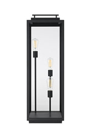 Elegant Lighting - OD418L36BK - Three Light Outdoor Lawn Light - Valentin - Black