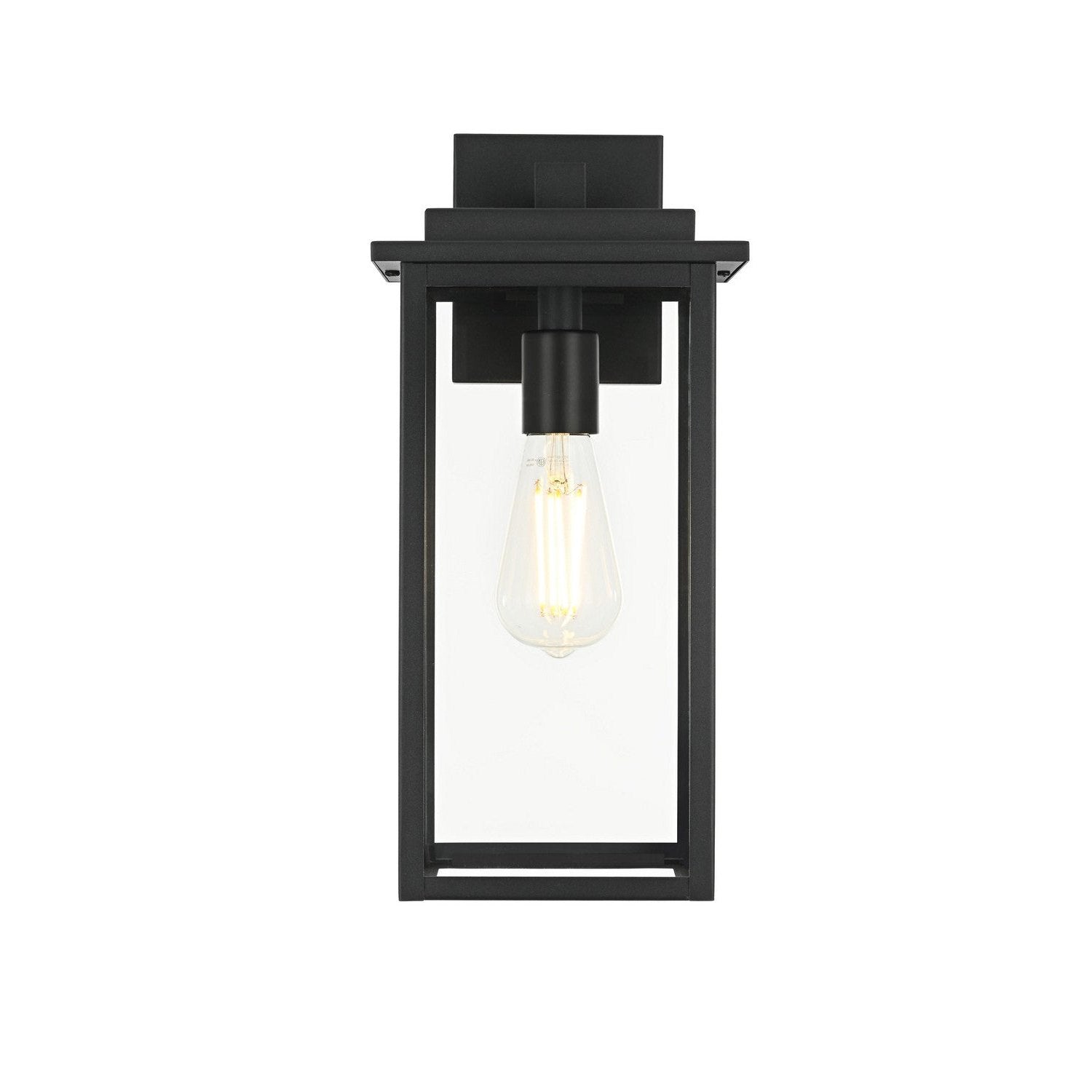 Elegant Lighting - OD50126W15BK - One Light Outdoor Wall Sconce - Kaysen - Black