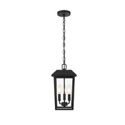 Elegant Lighting - OD502H15BK - Three Light Outdoor Pendant - Riggs - Black
