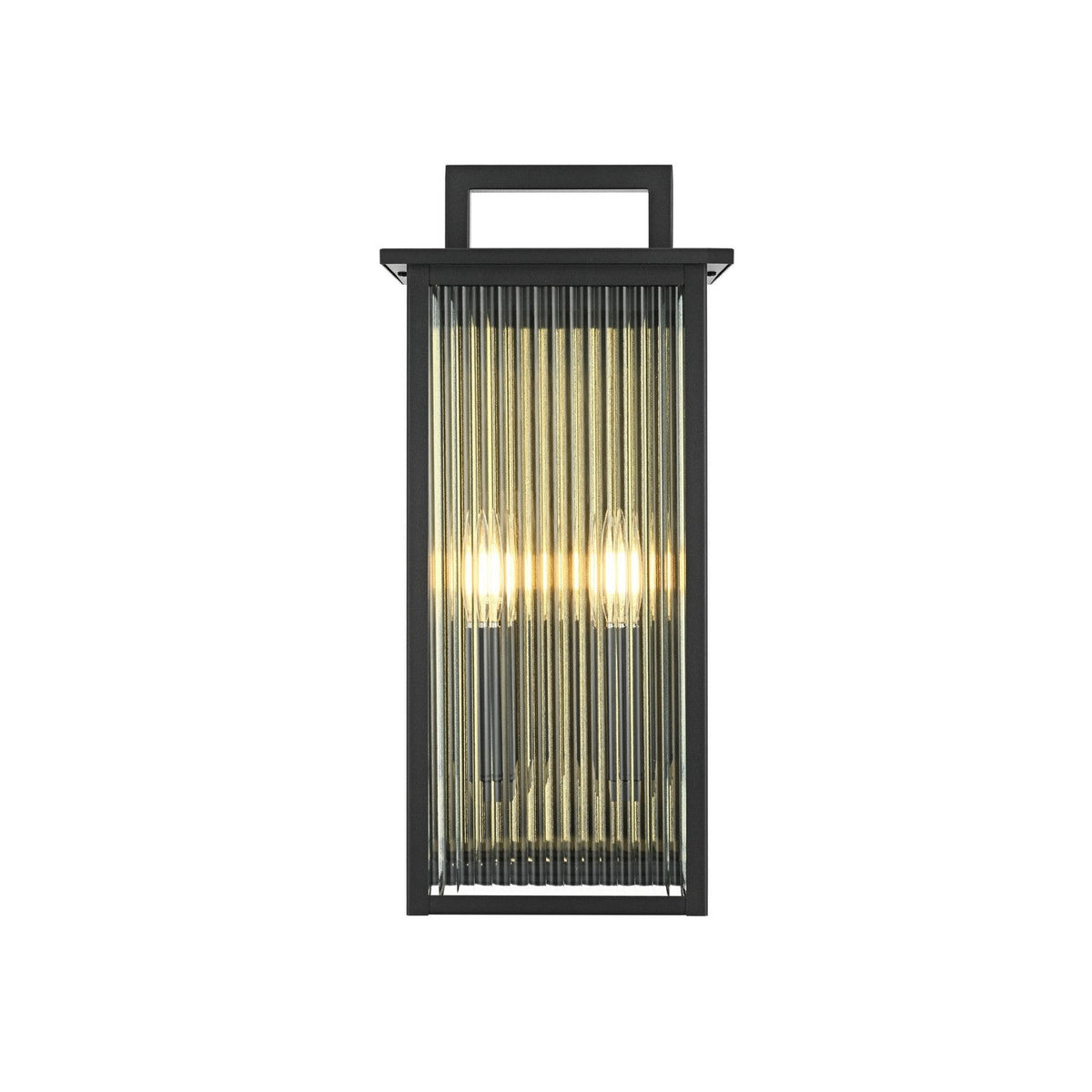Elegant Lighting - OD513W19BK - Two Light Outdoor Wall Sconce - Kannon - Black
