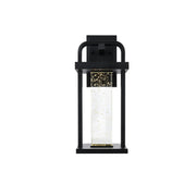 Elegant Lighting - OD602W15BK - LED Outdoor Wall Sconce - Uriah - Black and Clear