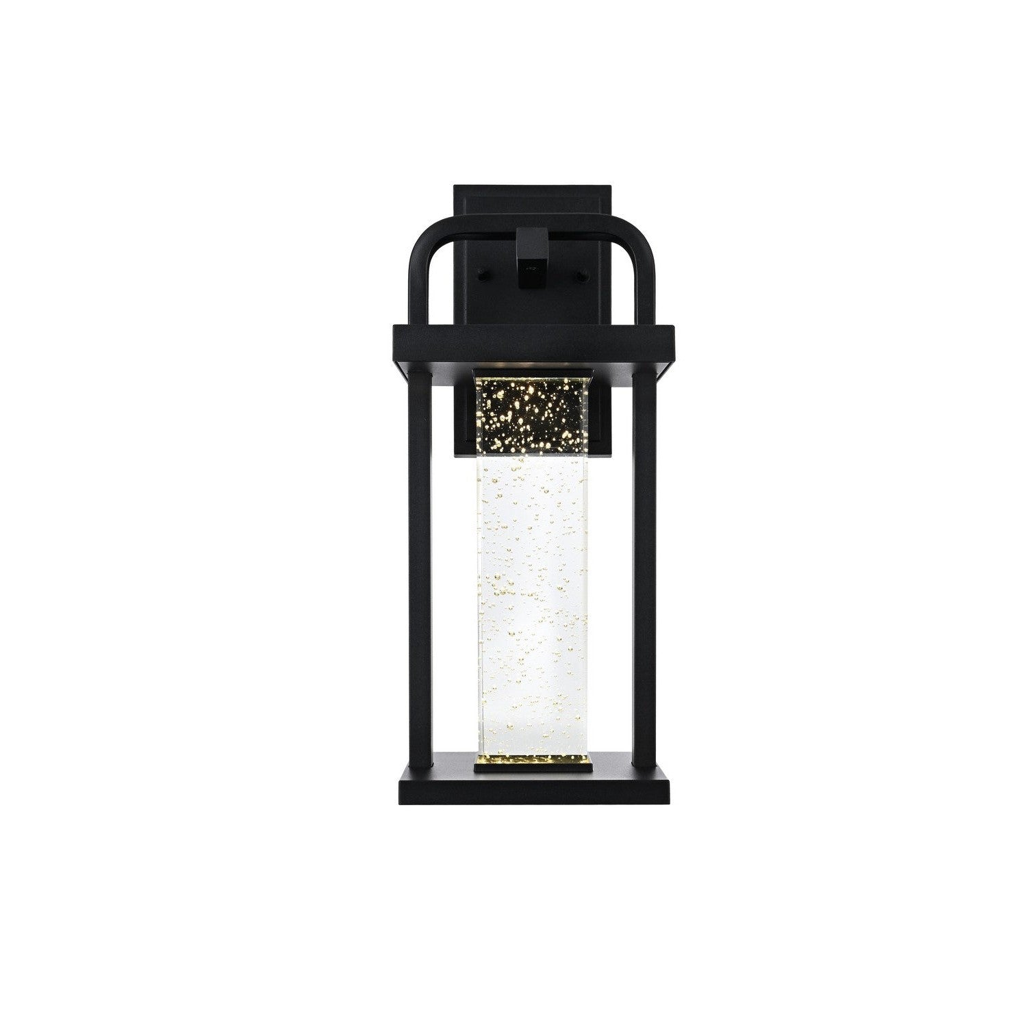 Elegant Lighting - OD602W15BK - LED Outdoor Wall Sconce - Uriah - Black and Clear