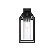 Elegant Lighting - OD606W19BK - One Light Outdoor Wall Sconce - Zora - Black and Clear
