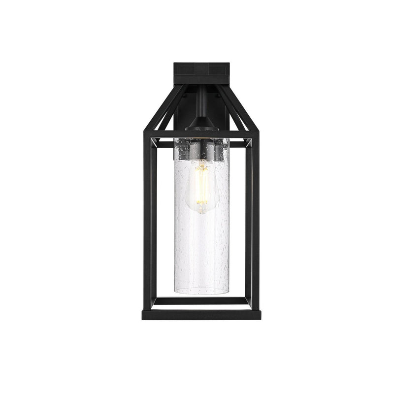 Elegant Lighting - OD606W19BK - One Light Outdoor Wall Sconce - Zora - Black and Clear