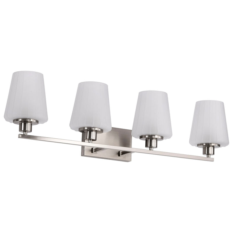 Nuvo Lighting - 60-8224 - Four Light Vanity - Lune - Brushed Nickel