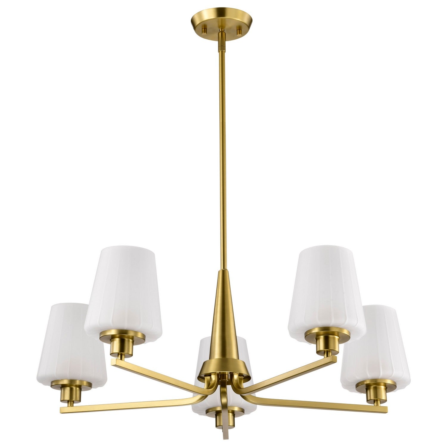Nuvo Lighting - 60-8235 - Five Light Chandelier - Lune - Vintage Brass