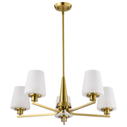 Nuvo Lighting - 60-8235 - Five Light Chandelier - Lune - Vintage Brass