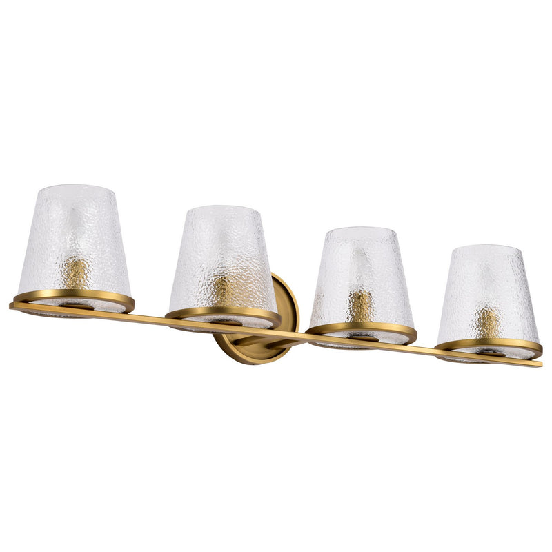 Nuvo Lighting - 60-8264 - Four Light Vanity - Valentine - Vintage Brass