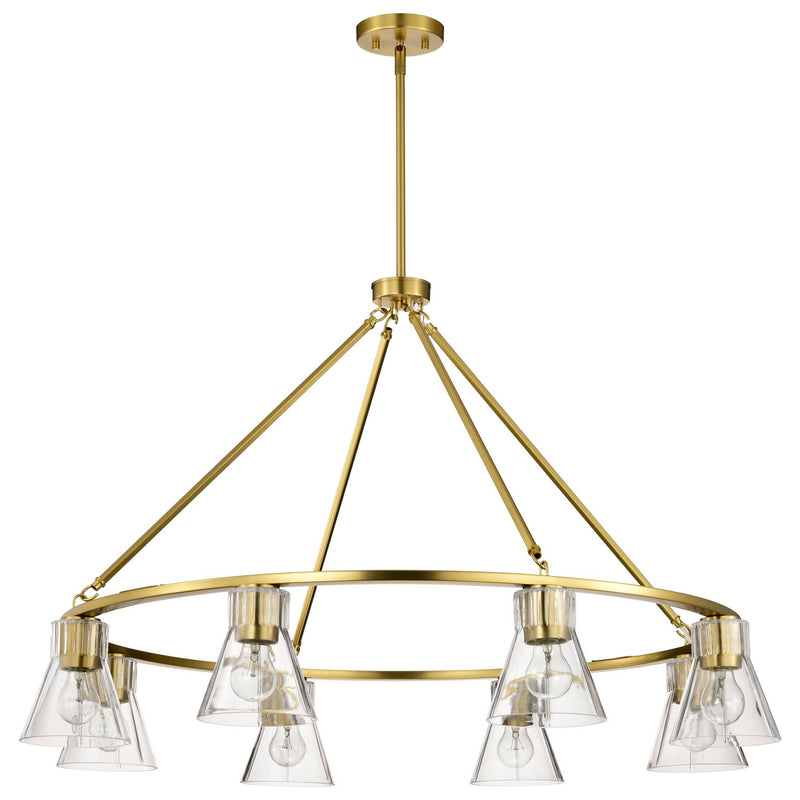 Nuvo Lighting - 60-8346 - Eight Light Chandelier - Gianna - Vintage Brass
