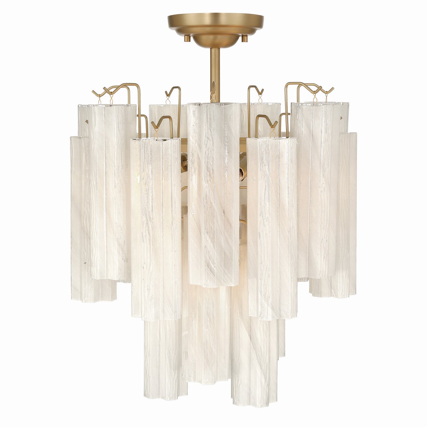 Artcraft - AC12103WH - Five Light Semi Flush Mount - Sophia - Brushed Brass