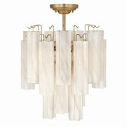 Artcraft - AC12103WH - Five Light Semi Flush Mount - Sophia - Brushed Brass
