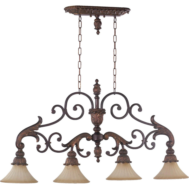 Quorum - 6330-4-88 - Four Light Island Pendant - Madeleine - Corsican Gold