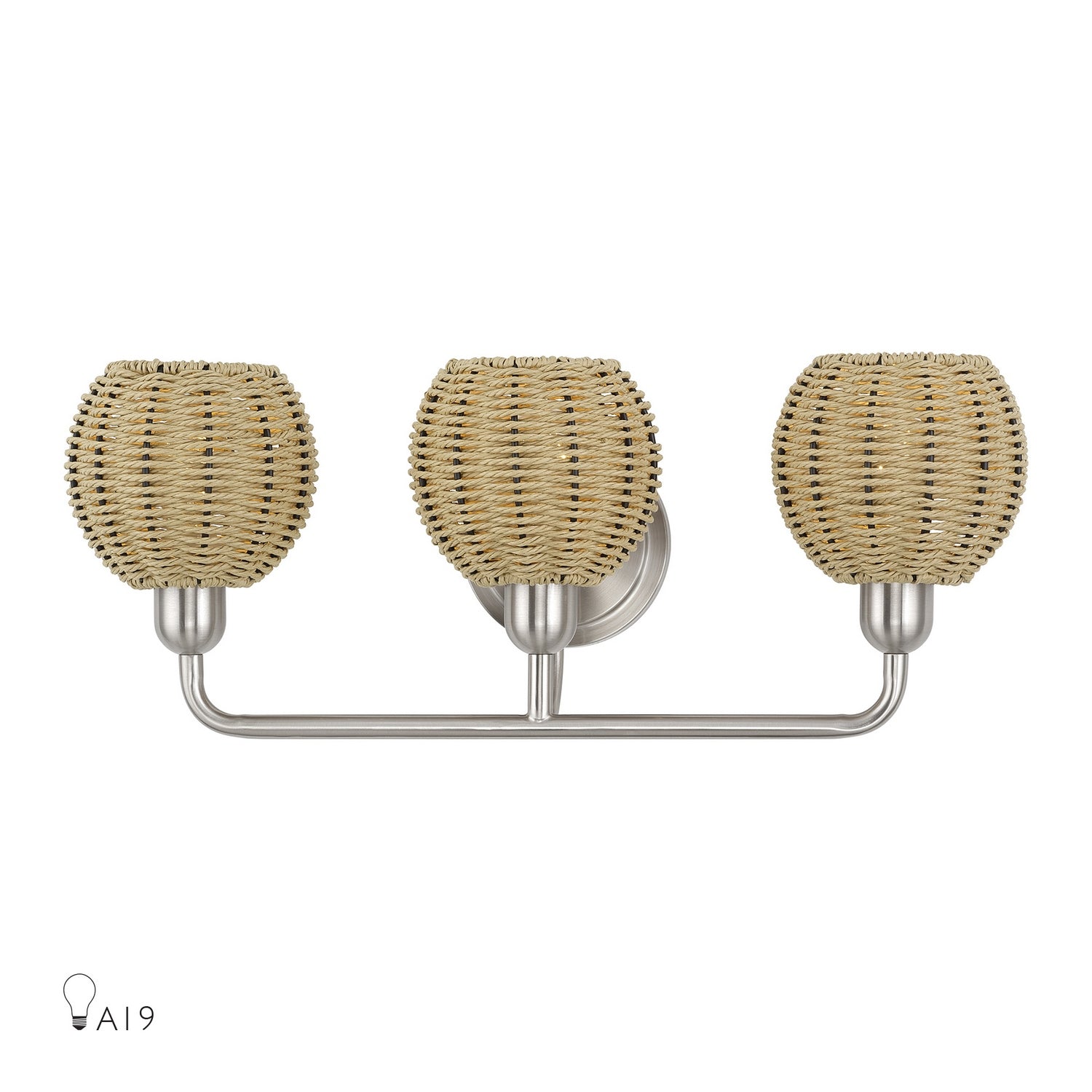 Livex Lighting - 13683-91 - Three Light Vanity - Summervine - Brushed Nickel