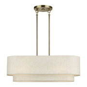 Livex Lighting - 41933-01 - Three Light Linear Chandelier - Manorwood - Antique Brass