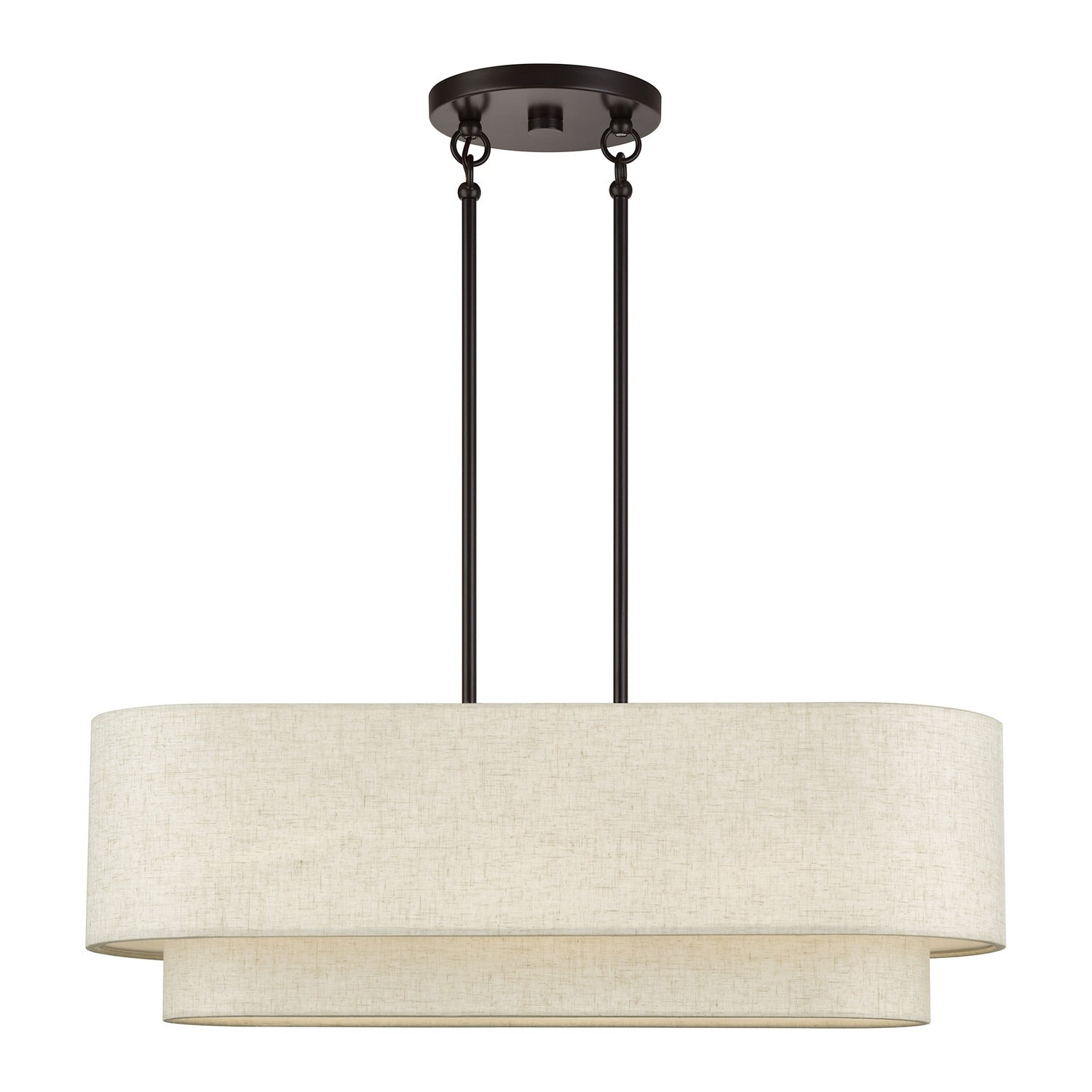Livex Lighting - 41933-92 - Three Light Linear Chandelier - Manorwood - English Bronze