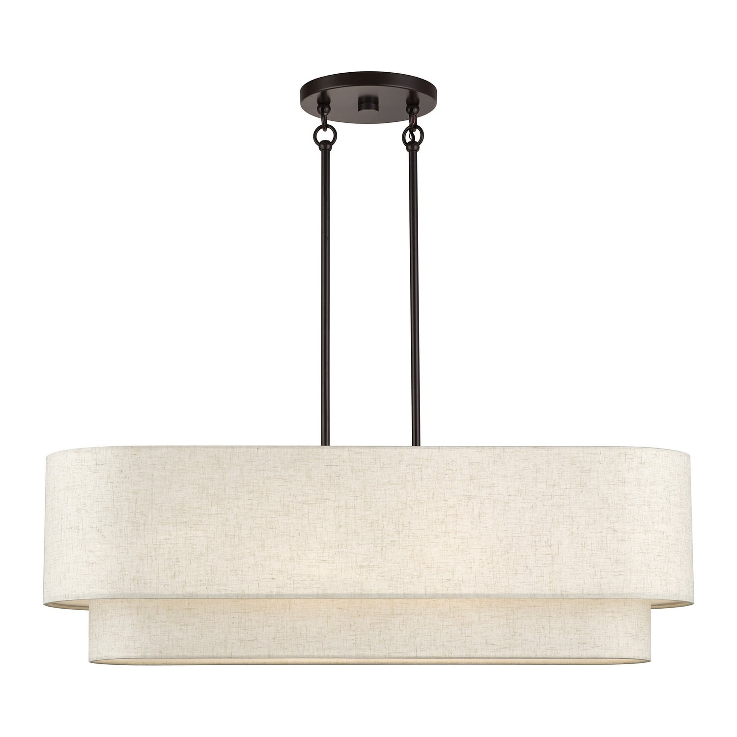 Livex Lighting - 41934-92 - Four Light Linear Chandelier - Manorwood - English Bronze
