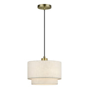 Livex Lighting - 41941-01 - One Light Pendant - Manorwood - Antique Brass