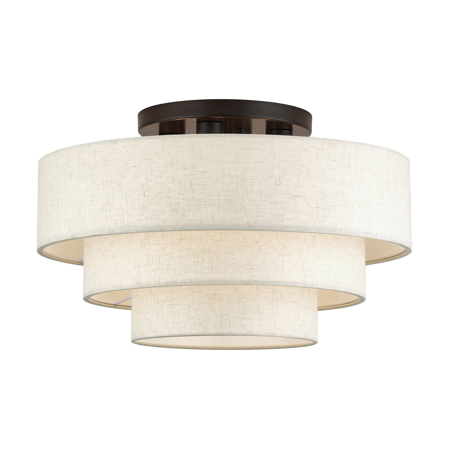 Livex Lighting - 41946-92 - Four Light Semi-Flush Mount - Manorwood - English Bronze